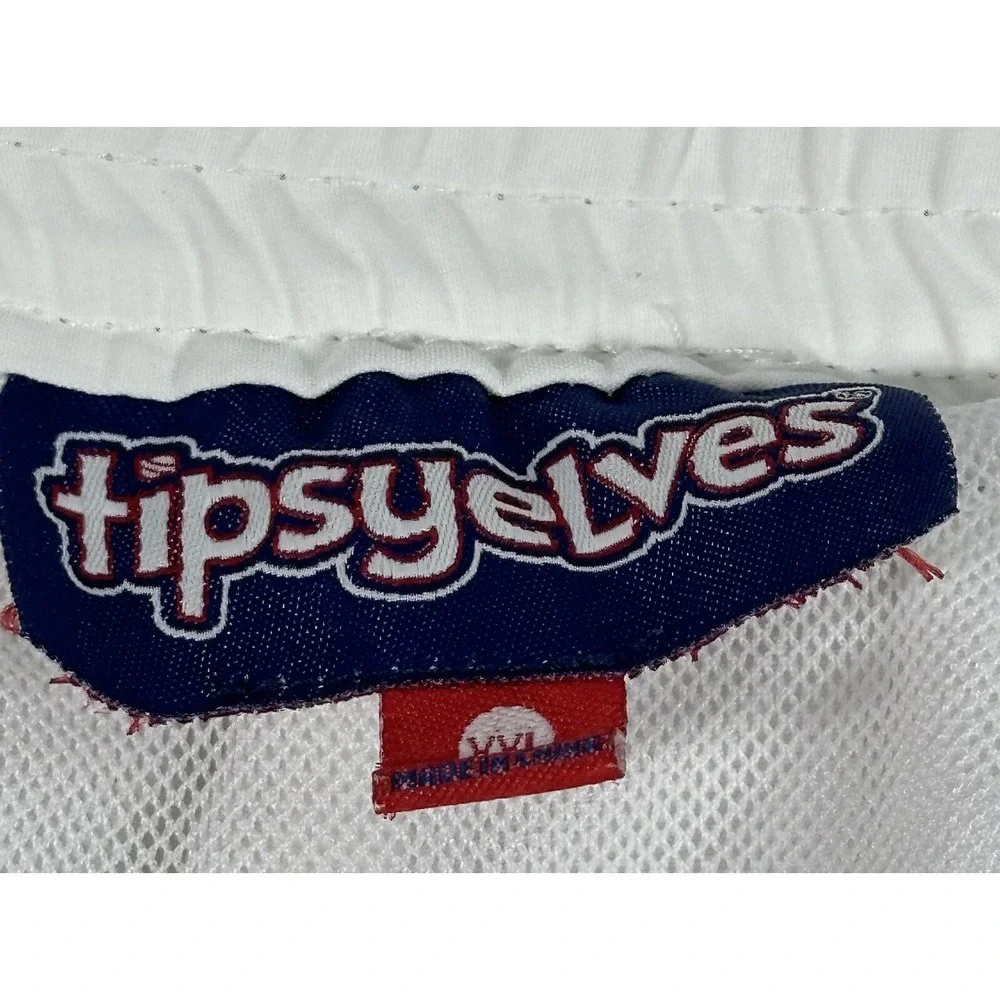 Tipsy Elves Mens XXL American Flag‎ 4th of July Drawstring Swim Trunks Shorts
